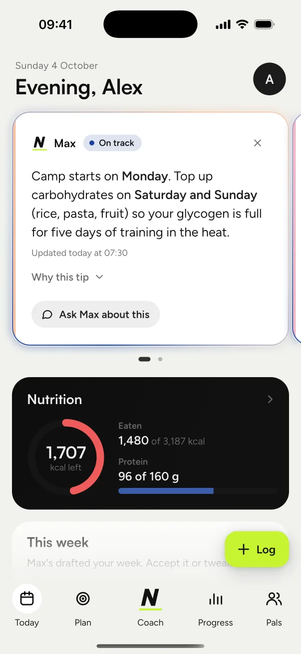 Example: Pal's Today screen styled for Northside